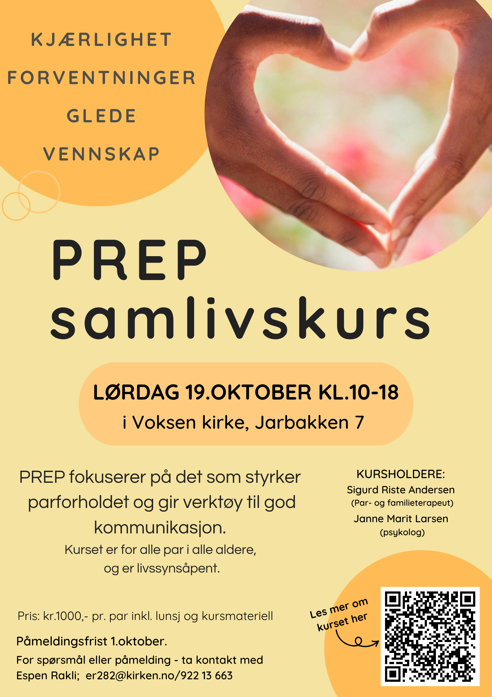Plakat til PREP samlivskurs